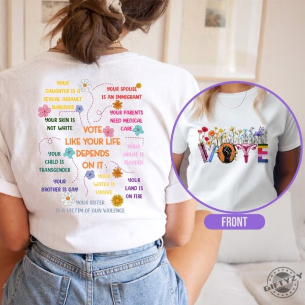 Retro Floral Vote Shirt Vote Like Ruth Sent You Tshirt Pro Choice Sweatshirt Banned Books Reproductive Rights Hoodie Political Activism Shirt giftyzy 1