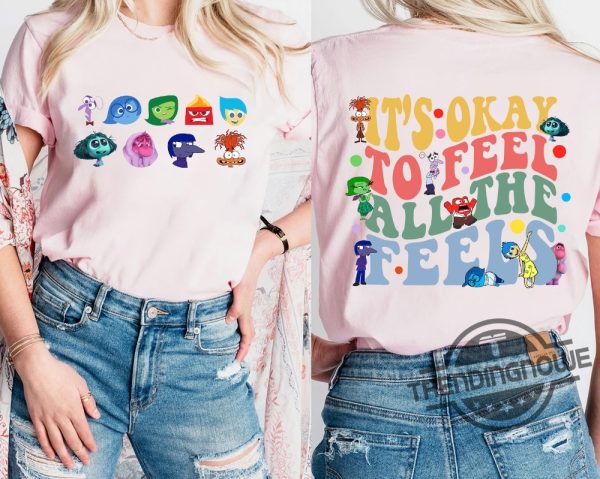 Its Okay To Feel All The Feels Shirt Inside Out Disney Teacher T Shirt Inclusion Shirt Speech Therapy Shirt Inside Out Shirt trendingnowe 2