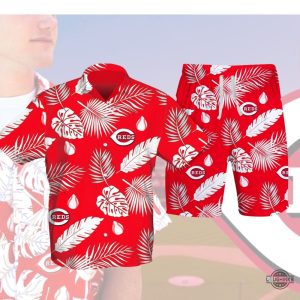 cincinnati reds hawaiian shirt for blood donors in july 2024 reds aloha tropical summer button up shirts laughinks 1