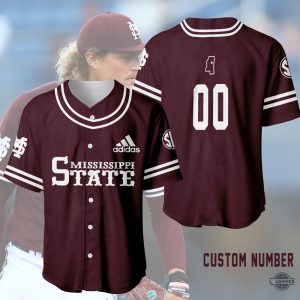 custom adidas mississippi state university baseball jersey shirt july 2024 maroon replica laughinks 1