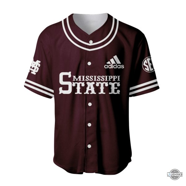 custom adidas mississippi state university baseball jersey shirt july 2024 maroon replica laughinks 2