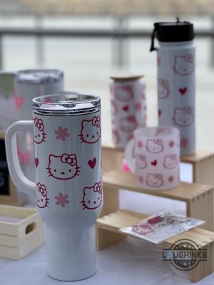 hello kitty stanley cup 40 oz dupe for sale sanrio pink heart cute hello kitty tumbler cups 40oz laughinks 1