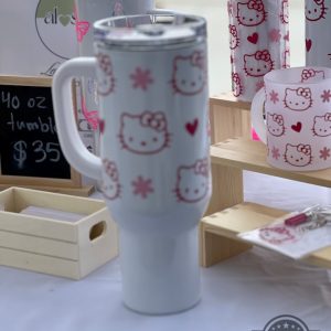 hello kitty stanley cup 40 oz dupe for sale sanrio pink heart cute hello kitty tumbler cups 40oz laughinks 2