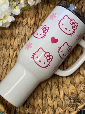 hello kitty stanley cup 40 oz dupe for sale sanrio pink heart cute hello kitty tumbler cups 40oz laughinks 3