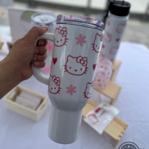 hello kitty stanley cup 40 oz dupe for sale sanrio pink heart cute hello kitty tumbler cups 40oz laughinks 4