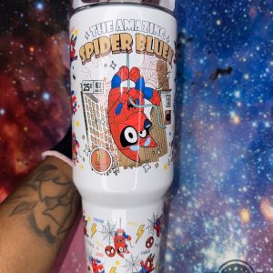 the amazing spider bluey stanley cup dupe 40oz spiderman bluey 40 oz tumbler