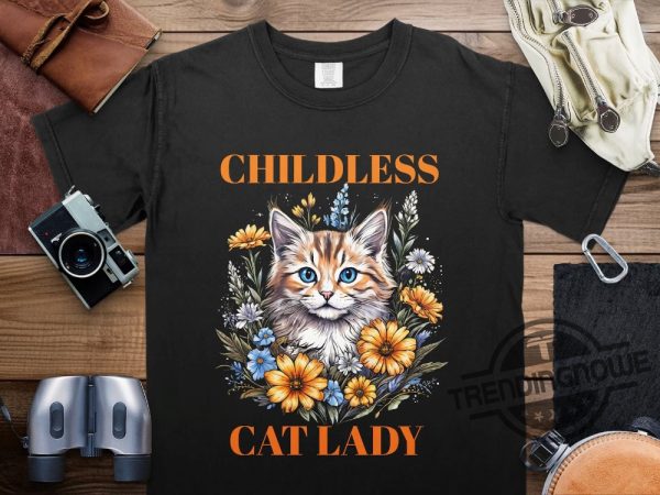 Childless Cat Lady Shirt Childless Cat Lady Kamala Harris T Shirt 2024 Vote Blue Shirt Coconut Tree Harris 47 Shirt trendingnowe 2