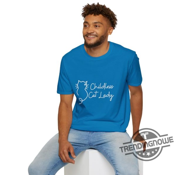 Childless Cat Lady Shirt V2 Vote Blue Shirt Coconut Tree Harris 47 Shirt Childless Cat Lady Kamala T Shirt 2024 trendingnowe 3