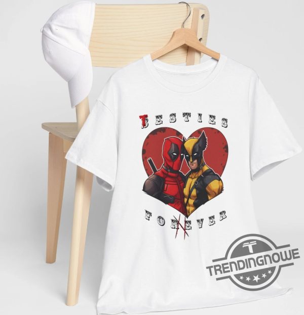 Besties Forever Testies For Never Shirt Deadpool Wolverine Shirt Deadpool 3 Shirt Deadpool And Wolverine Best Friends Shirt trendingnowe 1