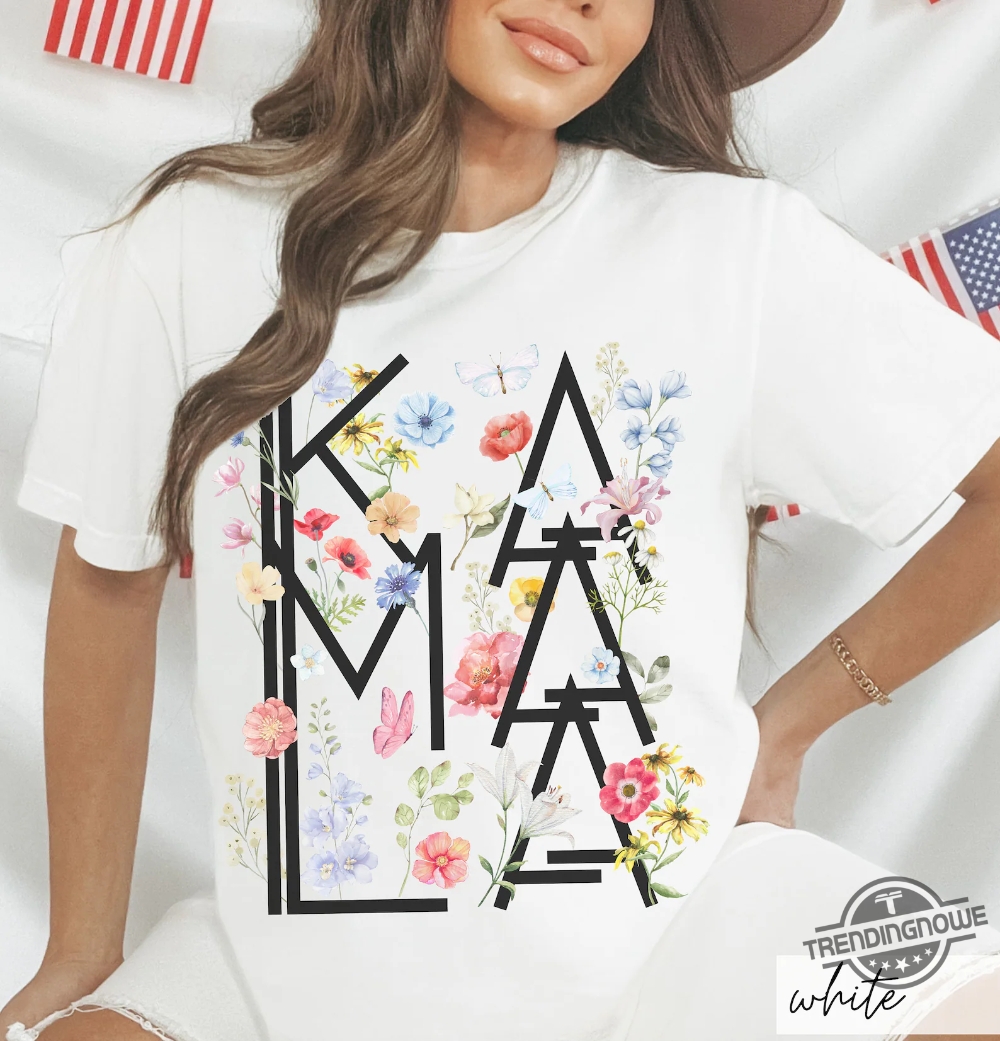 Botanical Kamala Shirt Patriotic Cottagecore Kamala Harris Voting 2024 Presidential Election Tee Artsy Floral Politics Tee trendingnowe 2