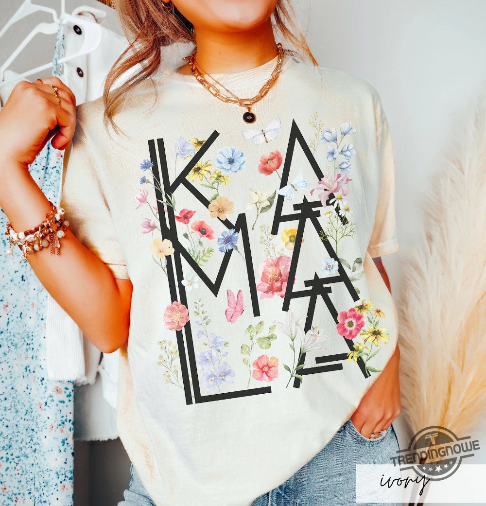 Botanical Kamala Shirt Patriotic Cottagecore Kamala Harris Voting 2024 Presidential Election Tee Artsy Floral Politics Tee trendingnowe 3