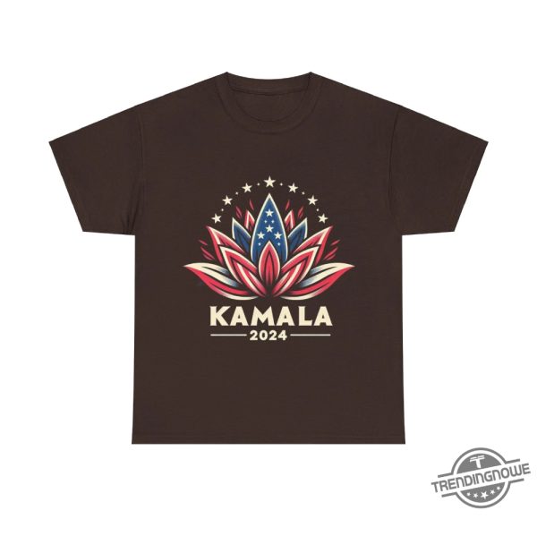 Kamala Harris 2024 Shirt Lotus Symbolism Presidential Campaign Unisex Tee Madam President Kamala Harris 2024 Shirt trendingnowe 2