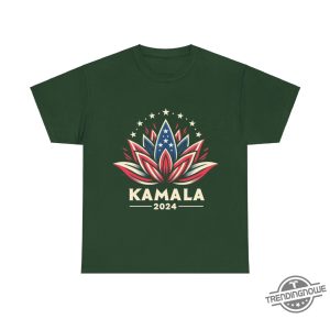 Kamala Harris 2024 Shirt Lotus Symbolism Presidential Campaign Unisex Tee Madam President Kamala Harris 2024 Shirt trendingnowe 3