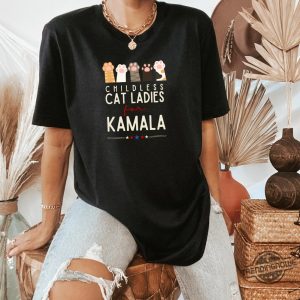 Cat Ladies For Kamala Shirt V2 Kamala Harris 2024 Shirt Cat Mom T Shirt Kamala Rally Shirt Childless Cat Ladies Kamala Shirt trendingnowe 2