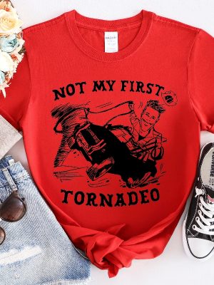 Not My First Tornado Shirt Glen Powell Twisters Shirt revetee 4