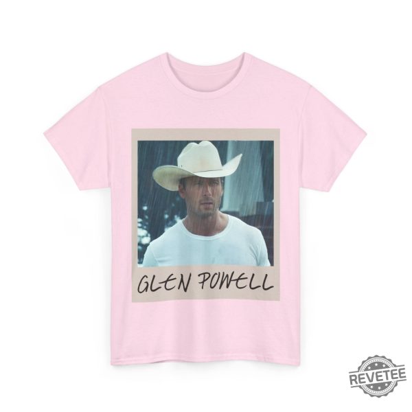 Glen Powell Cowboy Retro Photo Style Tee Glen Powell Twisters Shirt revetee 2