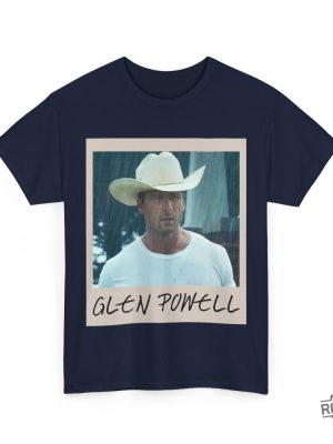 Glen Powell Cowboy Retro Photo Style Tee Glen Powell Twisters Shirt revetee 6