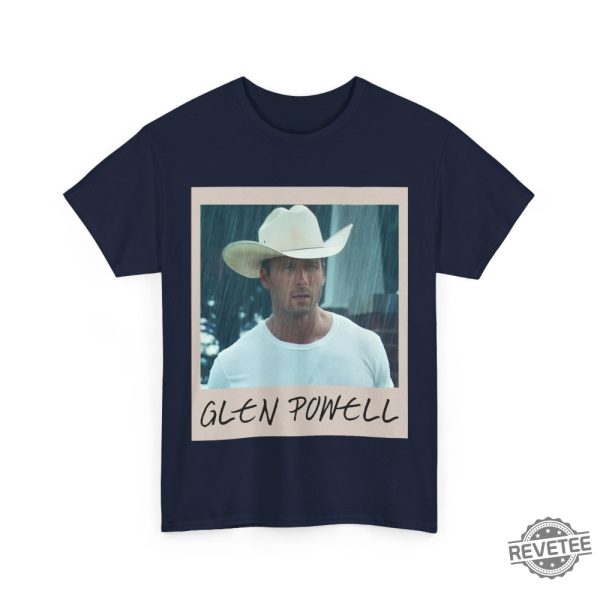 Glen Powell Cowboy Retro Photo Style Tee Glen Powell Twisters Shirt revetee 6