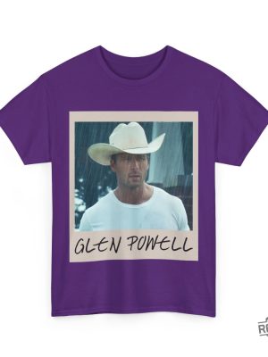 Glen Powell Cowboy Retro Photo Style Tee Glen Powell Twisters Shirt revetee 7