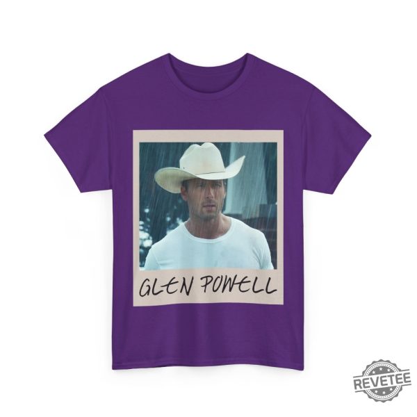 Glen Powell Cowboy Retro Photo Style Tee Glen Powell Twisters Shirt revetee 7