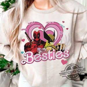 Superhero Deadpool Wolverine Besties Shirt Cute Wolverine Deadpool 3 T Shirt Best Friends Tee Deadpool Shirt trendingnowe 2