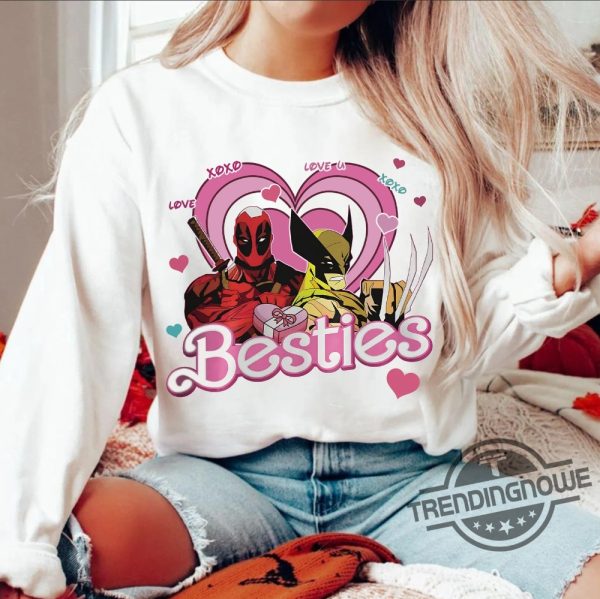 Superhero Deadpool Wolverine Besties Shirt Cute Wolverine Deadpool 3 T Shirt Best Friends Tee Deadpool Shirt trendingnowe 3