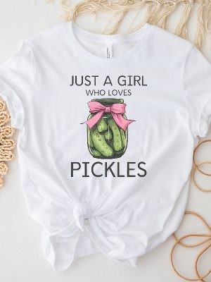 Just A Girl Who Loves Pickles Shirt Funny Pickle Shirt Pickle Lover Girls Shirt Pickle Princess Shirt revetee 2