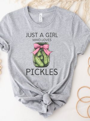 Just A Girl Who Loves Pickles Shirt Funny Pickle Shirt Pickle Lover Girls Shirt Pickle Princess Shirt revetee 3