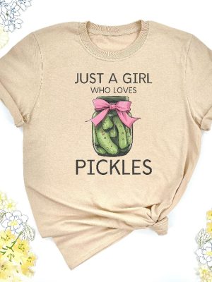 Just A Girl Who Loves Pickles Shirt Funny Pickle Shirt Pickle Lover Girls Shirt Pickle Princess Shirt revetee 5