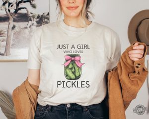 Just A Girl Who Loves Pickles Shirt Funny Pickle Shirt Pickle Lover Girls Shirt Pickle Princess Shirt revetee 6