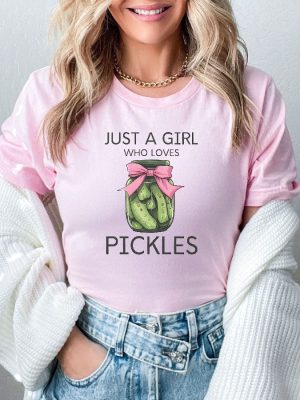 Just A Girl Who Loves Pickles Shirt Funny Pickle Shirt Pickle Lover Girls Shirt Pickle Princess Shirt revetee 7