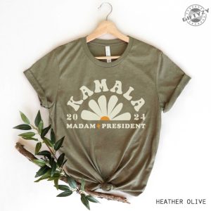 Kamala Harris 2024 Madam President Shirt Feminist Kamala Tshirt Vote Harris Cool Hoodie Trendy Retro Daisy Election Sweatshirt Mens Womens Shirt giftyzy 4