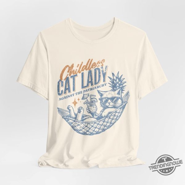 Childless Cat Lady Tee Shirt Anti Republican Shirt Childless Cat Lady Shirt Rocker Tee Vote 2024 Feminist Voting Shirt trendingnowe 1