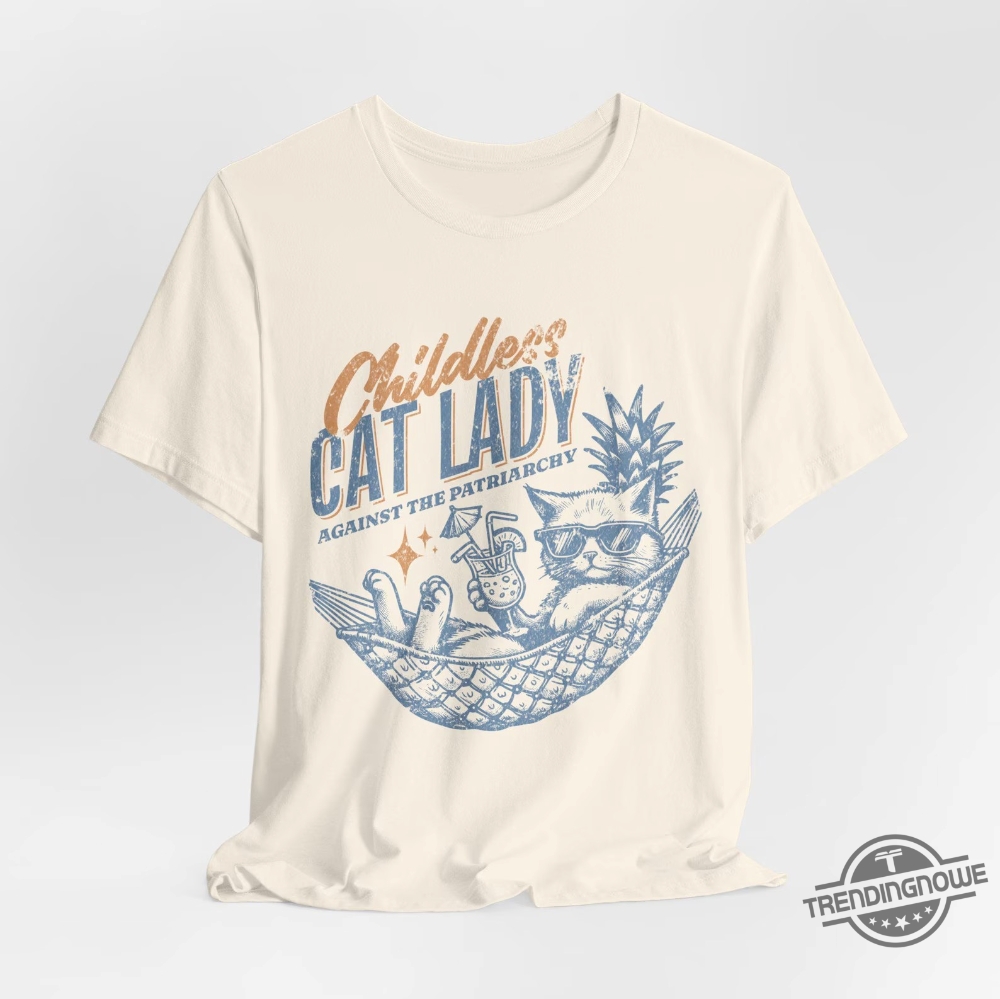 Childless Cat Lady Tee Shirt Anti Republican Shirt Childless Cat Lady Shirt Rocker Tee Vote 2024 Feminist Voting Shirt