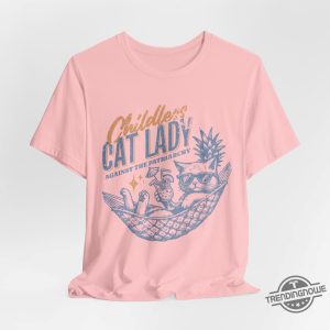 Childless Cat Lady Tee Shirt Anti Republican Shirt Childless Cat Lady Shirt Rocker Tee Vote 2024 Feminist Voting Shirt trendingnowe 3