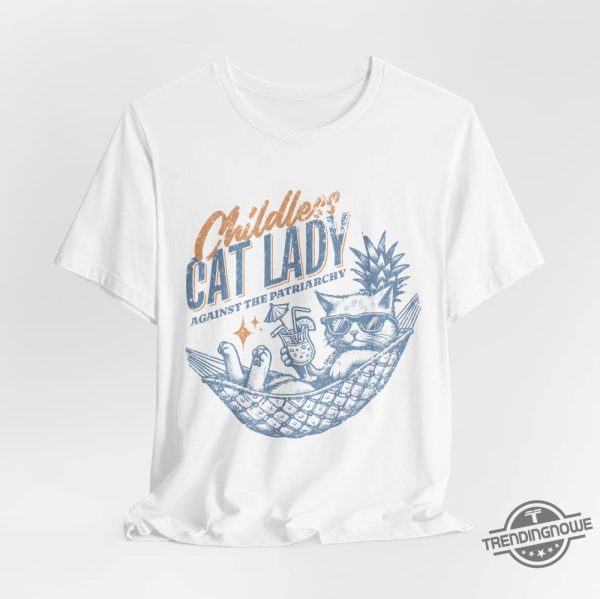 Childless Cat Lady Tee Shirt Anti Republican Shirt Childless Cat Lady Shirt Rocker Tee Vote 2024 Feminist Voting Shirt trendingnowe 4