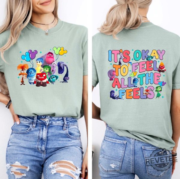 Inside Out Its Okay To Feel All The Feels Shirt Mental Health Shirt Inclusion Shirt Speech Therapy Shirt revetee 1