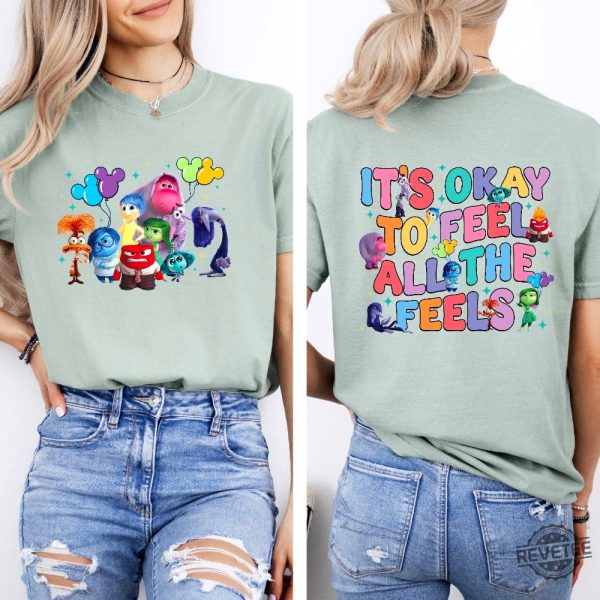 Inside Out Its Okay To Feel All The Feels Shirt Mental Health Shirt Inclusion Shirt Speech Therapy Shirt revetee 2