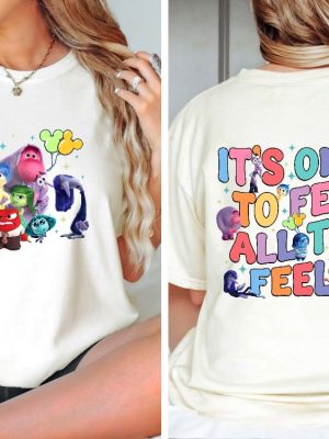 Inside Out Its Okay To Feel All The Feels Shirt Mental Health Shirt Inclusion Shirt Speech Therapy Shirt revetee 4