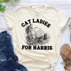 Childless Cat Lady Tee Shirt Kamala Harris Cat Lady T Shirt 2024 Presidential Race Vote Blue Madam President Kamal Shirt trendingnowe 1