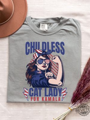 Childless Cat Lady Kamala Shirt Kamala Harris Shirt Women Vote Shirt Childless Cat Lady T Shirt revetee 3