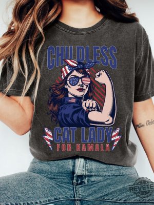 Childless Cat Lady Kamala Shirt Kamala Harris Shirt Women Vote Shirt Childless Cat Lady T Shirt revetee 7