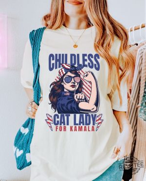 Childless Cat Lady Kamala Shirt Kamala Harris Shirt Women Vote Shirt Childless Cat Lady T Shirt revetee 8