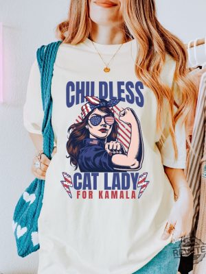 Childless Cat Lady Kamala Shirt Kamala Harris Shirt Women Vote Shirt Childless Cat Lady T Shirt revetee 8