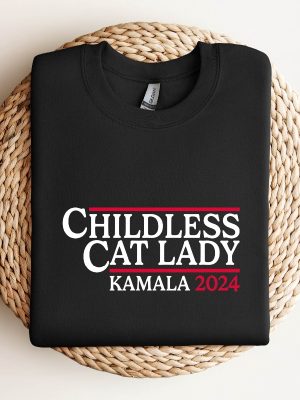 Childless Cat Lady For Kamala 2024 Shirt Kamala Harris Shirt Women Vote Shirt Childless Cat Lady T Shirt revetee 2