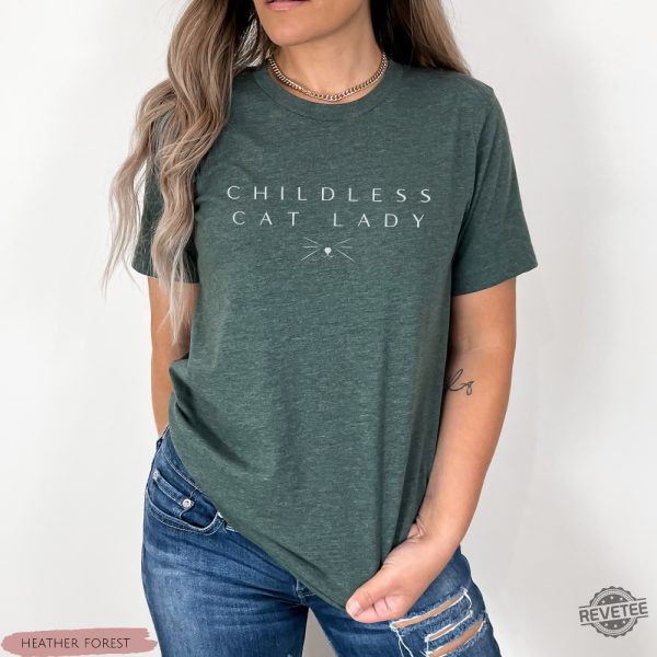 Childless Cat Lady T Shirt Elections 2024 Shirt Miserable Childless Shirt Childless Cat Lady T Shirt revetee 4