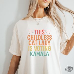 President Kamala T Shirt President Kamala Shirt President Harris 24 Shirt Childless Cat Lady T Shirt revetee 2