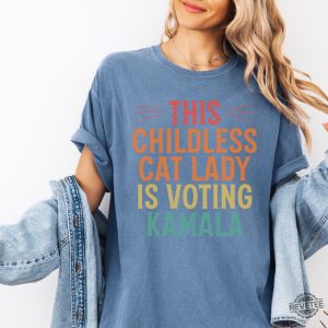 President Kamala T Shirt President Kamala Shirt President Harris 24 Shirt Childless Cat Lady T Shirt revetee 3