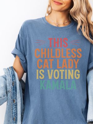 President Kamala T Shirt President Kamala Shirt President Harris 24 Shirt Childless Cat Lady T Shirt revetee 3