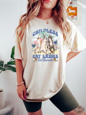 Miserable Childless Cat Ladies For Kamala Shirt Childless Cat Lady T Shirt Kamala Harris Shirt Childless Cat Shirt revetee 4